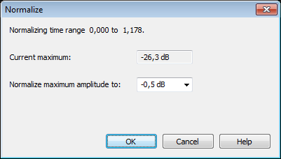 normalize dialog